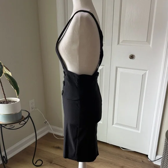 Wet Seal Black Pencil Skirt with Suspenders - Picture 5 of 8
